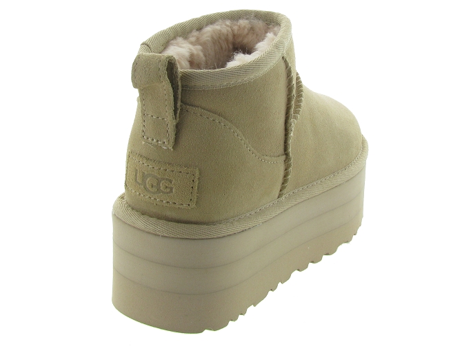Ugg australia apres ski bottes fourrees classic ultra mini platform beige5594701_5