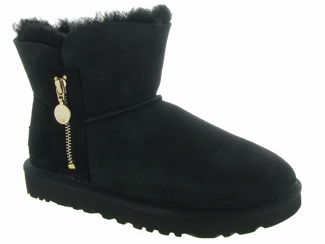 apres ski bottes fourrees - Chaussure neige - femme - Nubuck - Noir - Ugg australia5595101_2