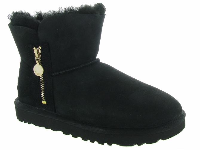 Ugg australia apres ski bottes fourrees bailey zip mini noir5595101_2