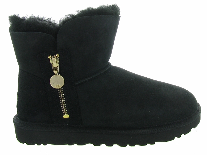 Ugg australia apres ski bottes fourrees bailey zip mini noir5595101_3