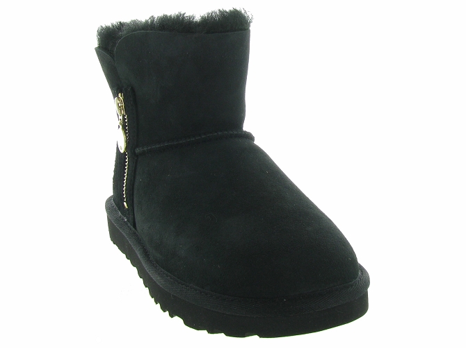 Ugg australia apres ski bottes fourrees bailey zip mini noir5595101_4