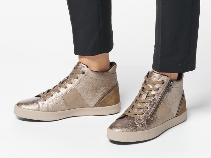 baskets et sneakers - Montante - femme - Synthétique - Bronze - Geox5604103_5