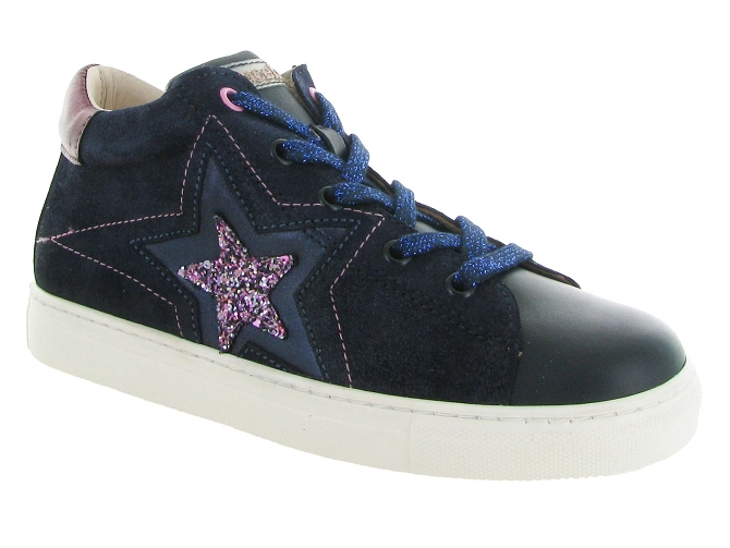 chaussures a lacets -  - junior fille - Cuir - Bleu Marine - Acebos
