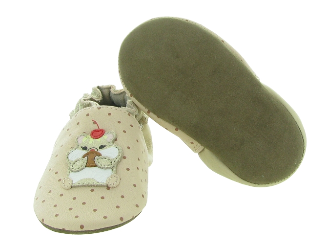 chaussons et pantoufles - Semelle souple - bebe fille - Cuir - Rose - Robeez5636701_4