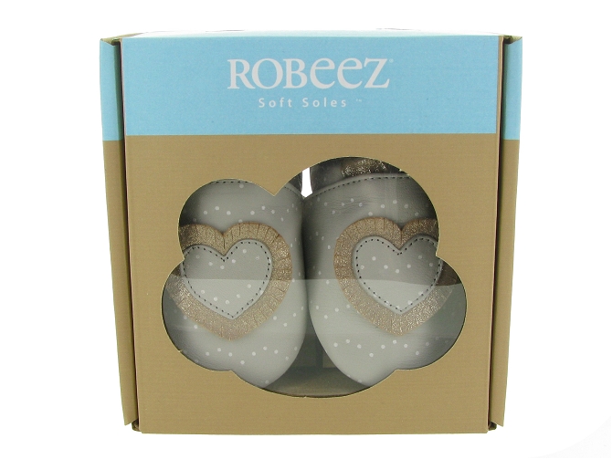 chaussons et pantoufles - Semelle souple - bebe fille - Cuir - Gris - Robeez5636901_5