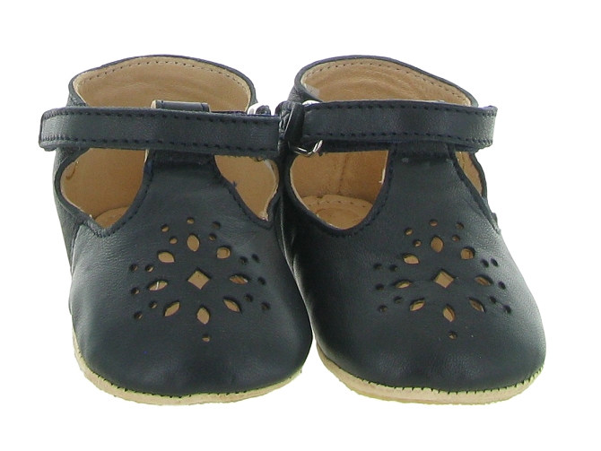 chaussons et pantoufles - Semelle souple - bebe fille - Cuir - Bleu Marine - Easy peasy5642901_3