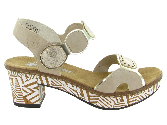 sandales et nu pieds - Confort - femme - Synthétique - Beige - Rieker5645802_2