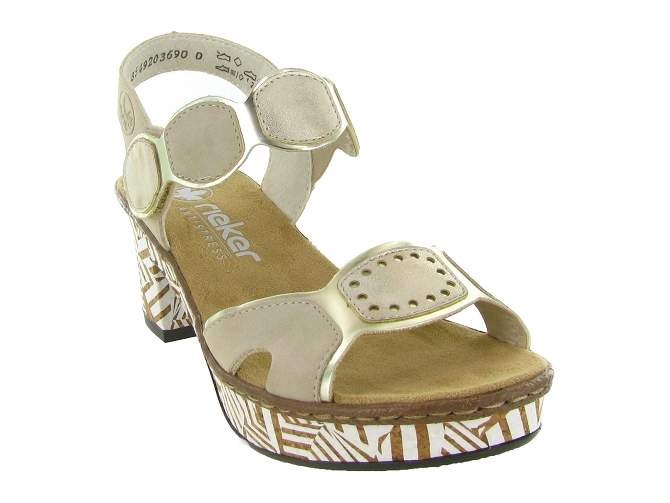 sandales et nu pieds - Confort - femme - Synthétique - Beige - Rieker5645802_3