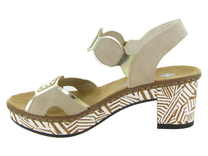 sandales et nu pieds - Confort - femme - Synthétique - Beige - Rieker5645802_4
