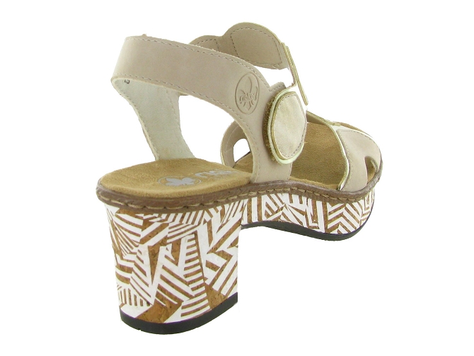 sandales et nu pieds - Confort - femme - Synthétique - Beige - Rieker5645802_5