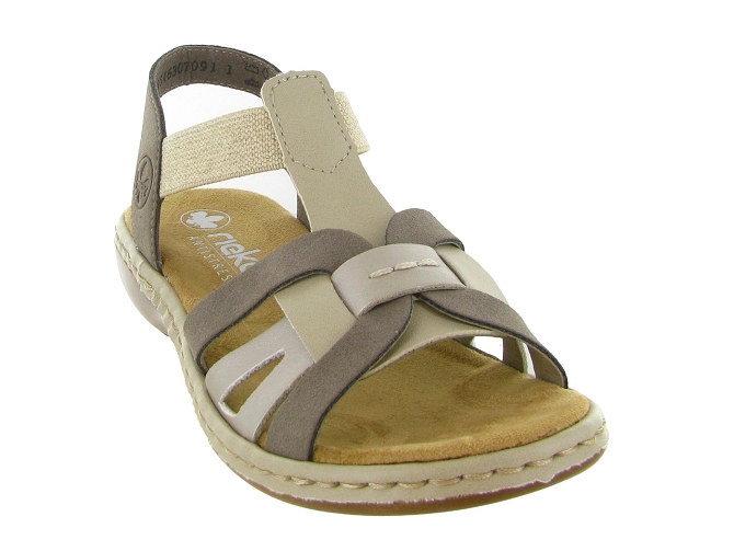 sandales et nu pieds - Confort - femme - Synthétique - Beige - Rieker5647003_3