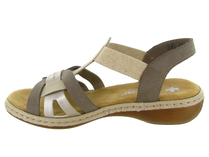 sandales et nu pieds - Confort - femme - Synthétique - Beige - Rieker5647003_4