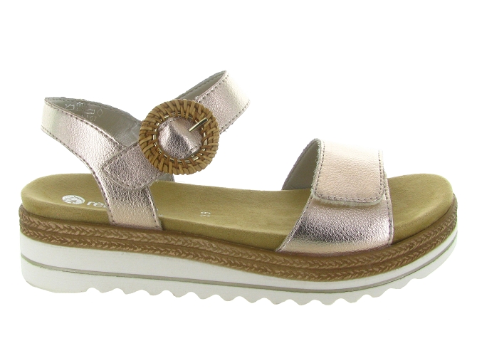 sandales et nu pieds - Confort - femme - Cuir - Rose - Remonte5649602_2