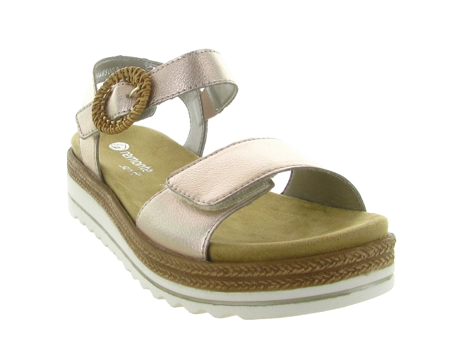 sandales et nu pieds - Confort - femme - Cuir - Rose - Remonte5649602_3