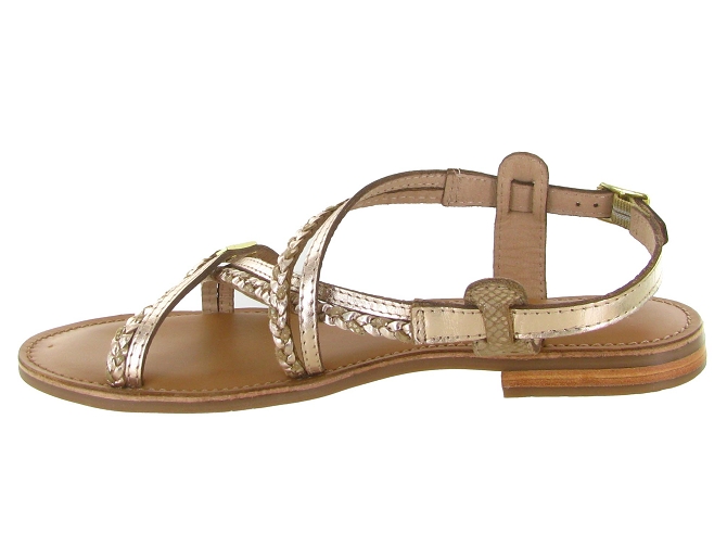 sandales et nu pieds - Casual - femme - Cuir - Or - Les tropeziennes5652103_4