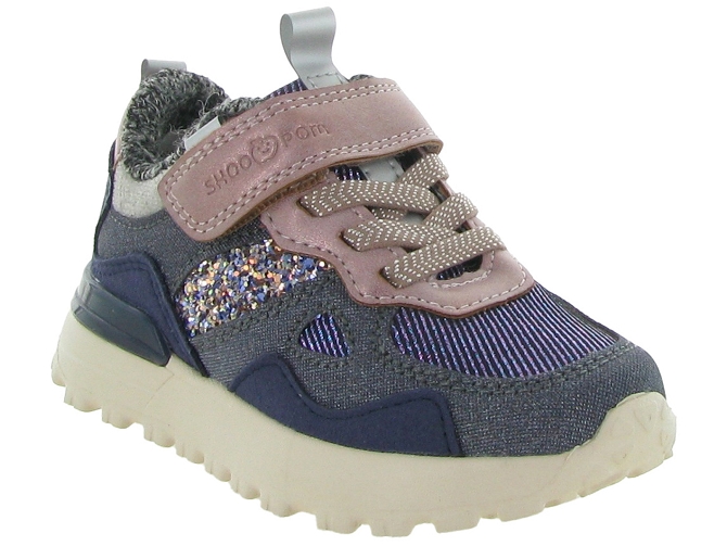 baskets et sneakers -  - junior fille - Toile  - Rose - Shoo pom