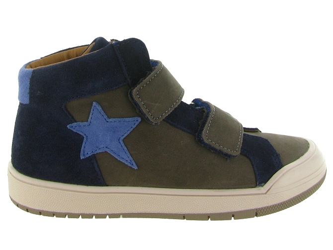 chaussures a scratch -  - junior garcon - Cuir - Bleu - Bellamy5680402_2