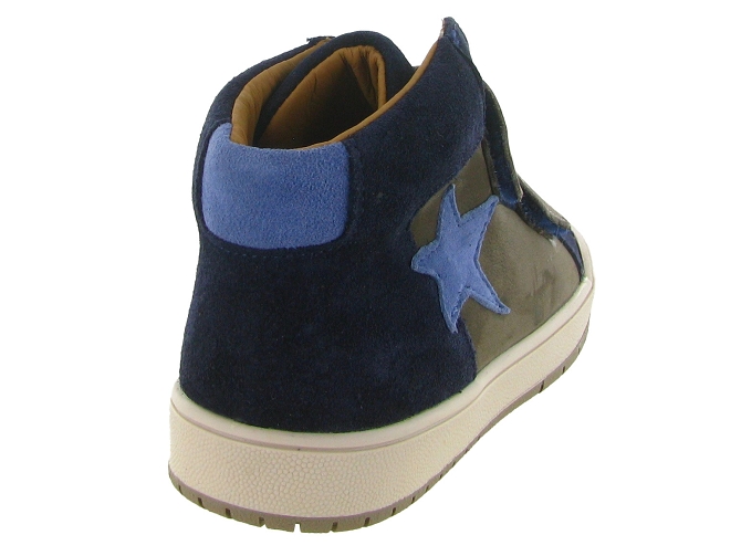 chaussures a scratch -  - junior garcon - Cuir - Bleu - Bellamy5680402_5