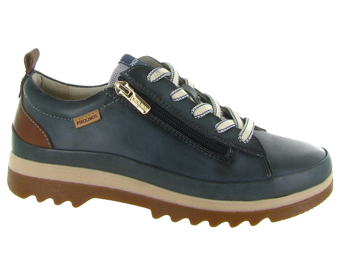 chaussures a lacets - Lacets détente - femme - Cuir - Bleu - Pikolinos