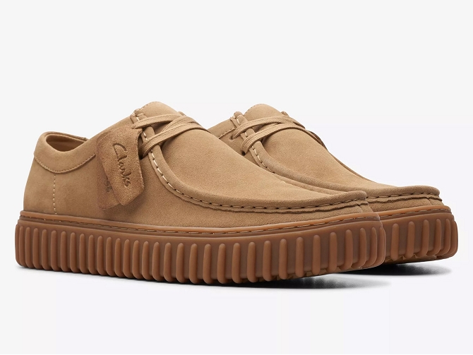 chaussures a lacets - Confort et décontracté - homme - Cuir - Beige - Clarks