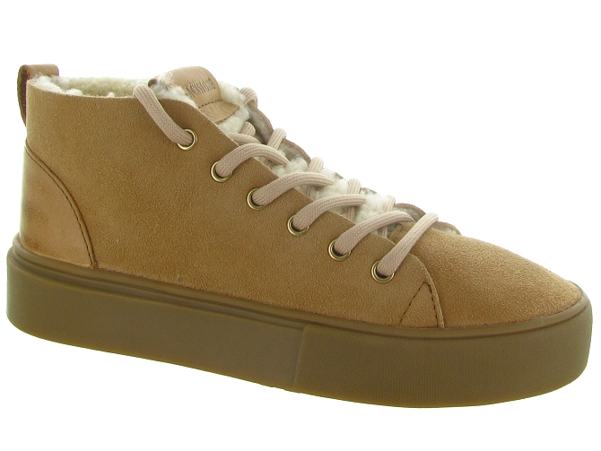 apres ski bottes fourrees - Bottine chaude - femme - Nubuck - Beige - Black stone