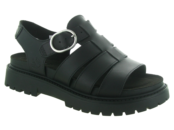 sandales et nu pieds - Confort - femme - Cuir - Noir - Timberland