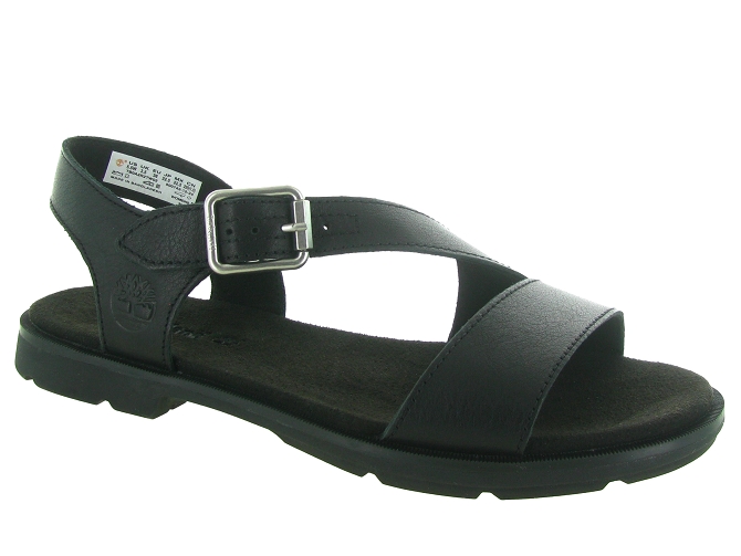 sandales et nu pieds - Confort - femme - Cuir - Noir - Timberland