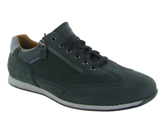 baskets et sneakers - Confort - homme - Cuir - Bleu Marine - Mephisto