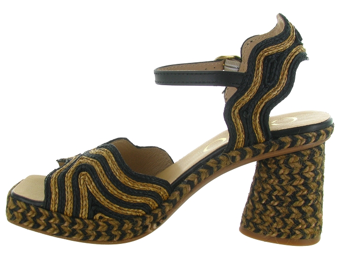sandales et nu pieds - Corde - femme - Coton - Noir - Gaimo5711201_2