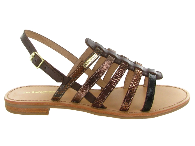 sandales et nu pieds - Confort - femme - Cuir - Marron - Les tropeziennes5713102_2