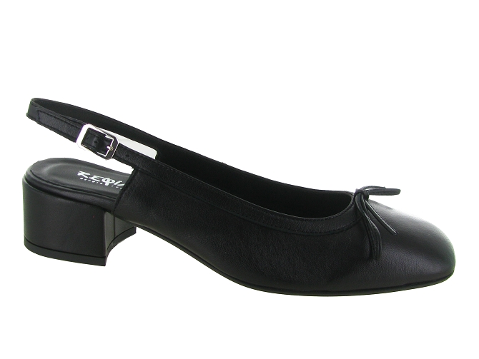 ballerines - Ballerine plate - femme - Cuir - Noir - Reqins