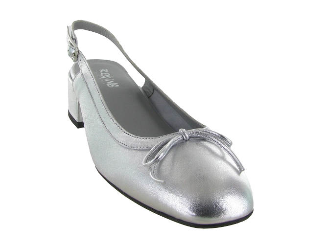 ballerines - Ballerine plate - femme - Cuir - Argent - Reqins5713702_3