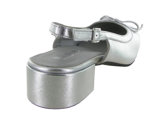ballerines - Ballerine plate - femme - Cuir - Argent - Reqins5713702_5