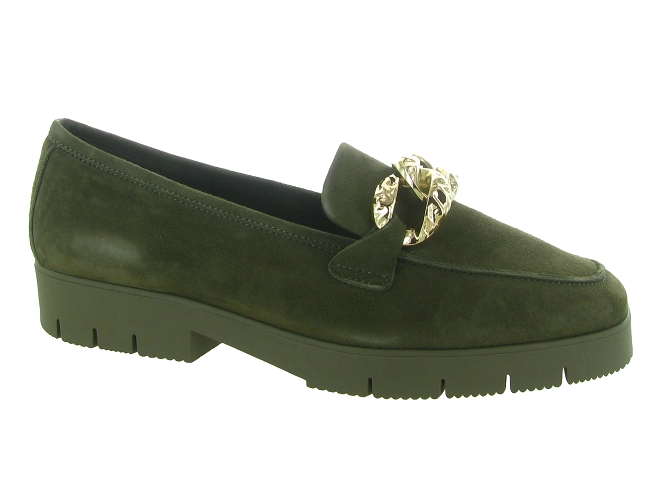 mocassins - Elégant - femme - Nubuck - Kaki - Reqins