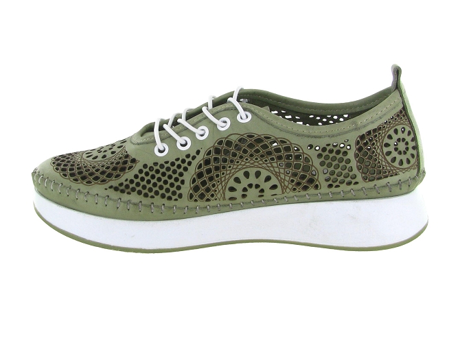 baskets et sneakers - Confort - femme - Cuir - Kaki - Madory5715702_4