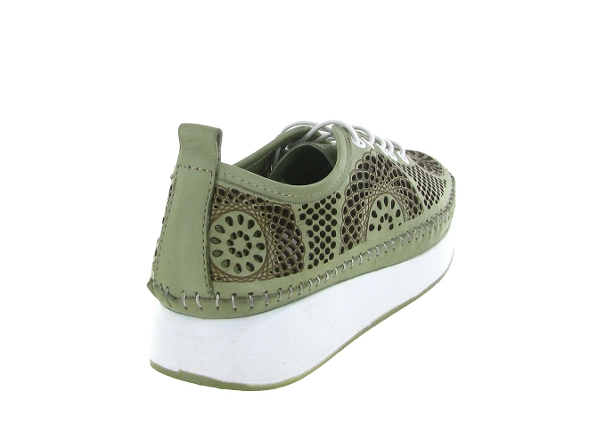 baskets et sneakers - Confort - femme - Cuir - Kaki - Madory5715702_5