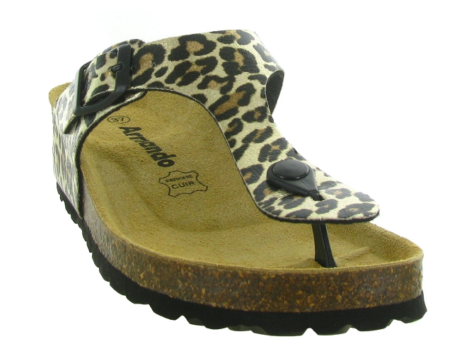 sandales et nu pieds - Mule Sabot - femme - Cuir - Léopard - Armando5720102_3