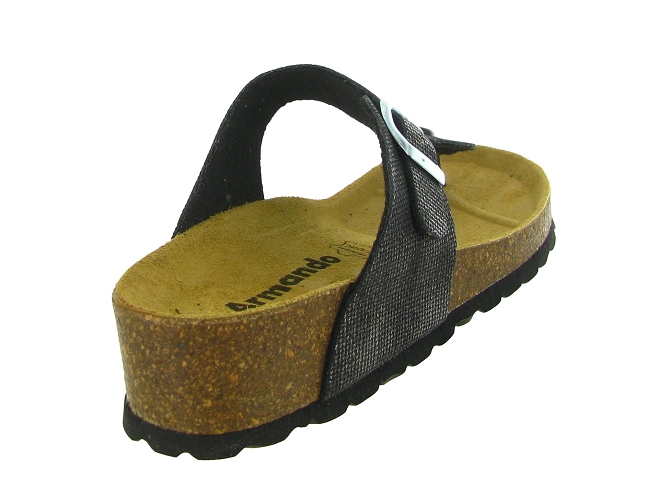 sandales et nu pieds - Mule Sabot - femme - Cuir - Noir - Armando5720103_5