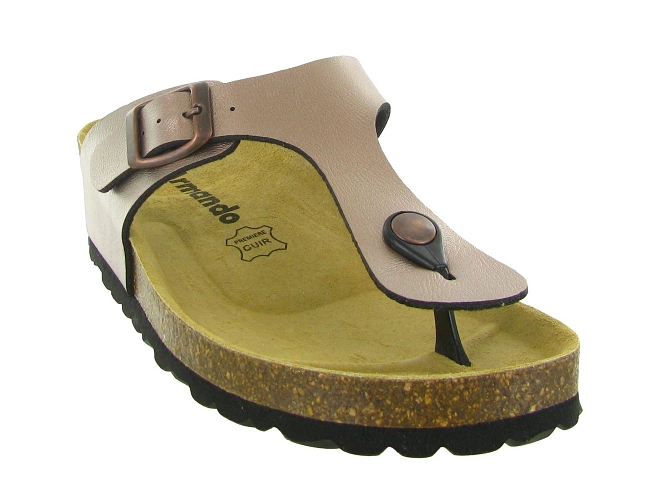 sandales et nu pieds - Mule Sabot - femme - Cuir - Bronze - Armando5720104_3