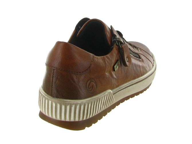 chaussures a lacets - Détente - femme - Cuir - Marron - Remonte5726301_5