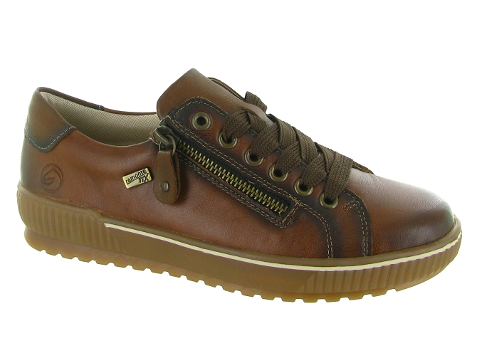 chaussures a lacets - Détente - femme - Cuir - Chestnut - Remonte