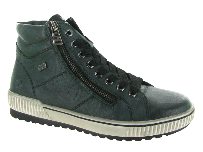 chaussures a lacets - Détente - femme - Cuir - Vert - Remonte