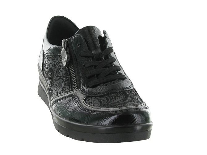 chaussures a lacets - Détente - femme - Cuir - Noir - Remonte5728002_3