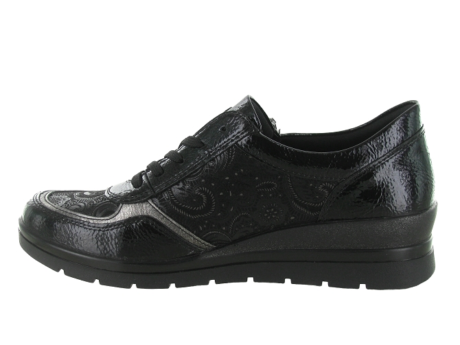 chaussures a lacets - Détente - femme - Cuir - Noir - Remonte5728002_4