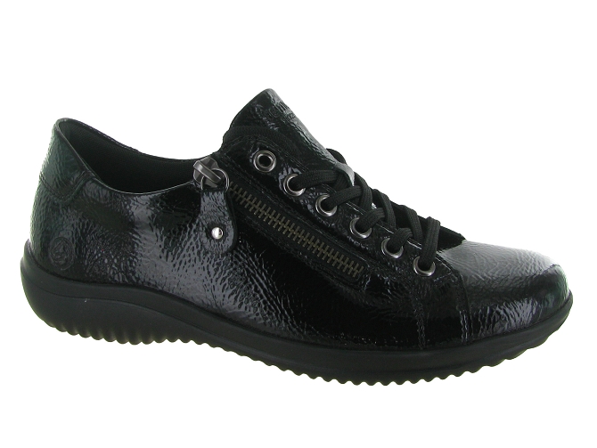 baskets et sneakers - Tendance - femme - Cuir - Noir - Remonte