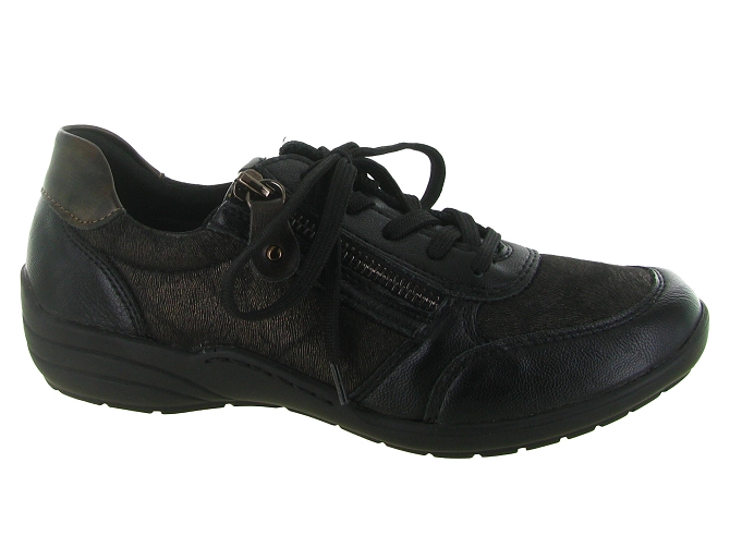 baskets et sneakers - Tendance - femme - Cuir - Noir - Remonte
