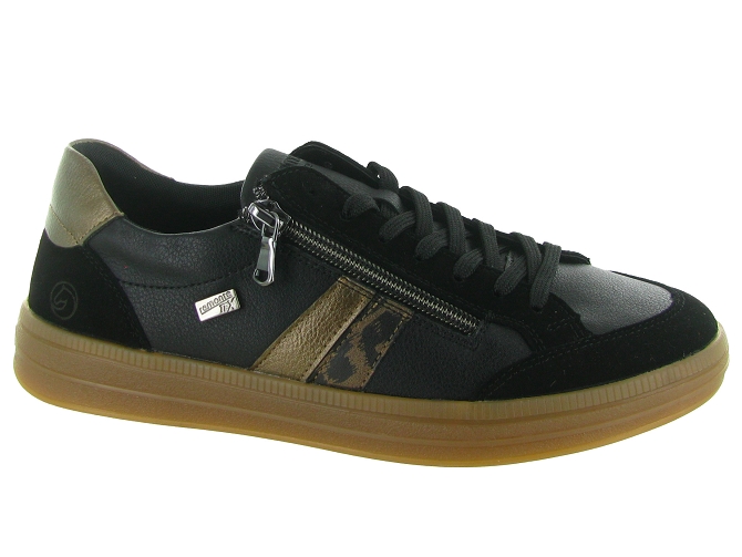 baskets et sneakers - Tendance - femme - Cuir - Noir - Remonte