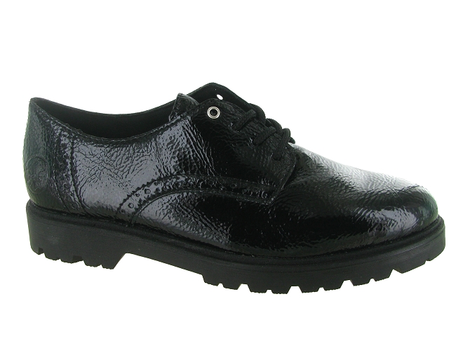 chaussures a lacets - Derby chic - femme - Synthétique - Noir - Rieker
