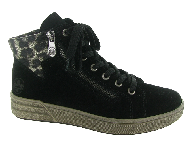 baskets et sneakers - Montante - femme - Synthétique - Noir - Rieker