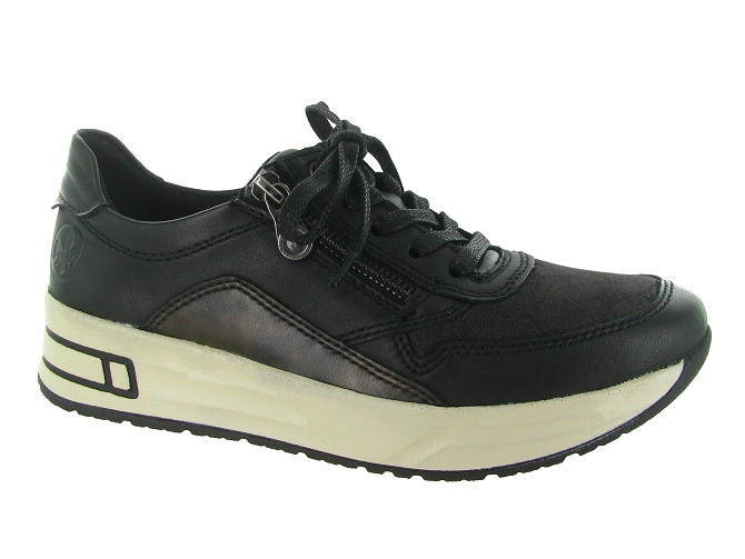 baskets et sneakers - Tendance - femme - Cuir - Noir - Rieker